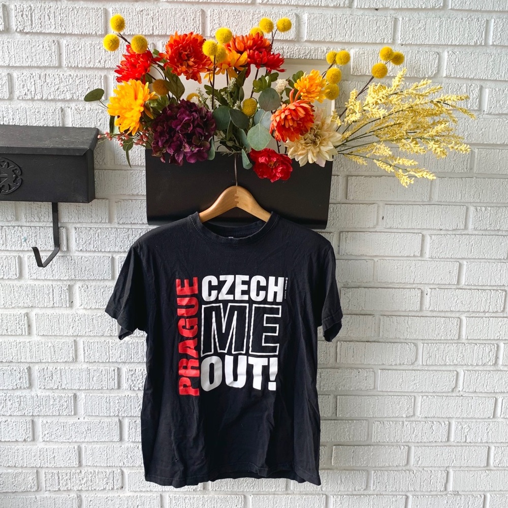 Prague Czech Me Out Souvenir Shirt Size Medium